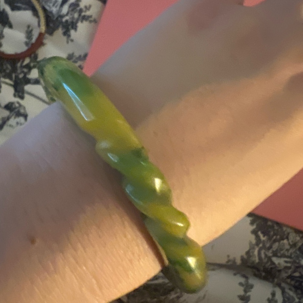 Jade Bangle Bracelet - image 5